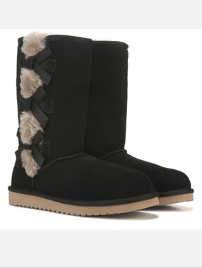 Koolaburra By Ugg Tall Black Bowtie Boots Size 6
